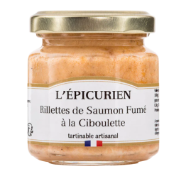 Rillettes de saumon fumé à la ciboulette 12x90g Rillettes de saumon fumé à la ciboulette 12x90g