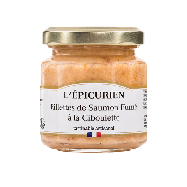 Rillettes de saumon fumé à la ciboulette 12x90g