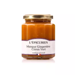 Confiture mangue gingembre citron vert 6x330g ou 12x125g Confiture mangue gingembre citron vert 6x330g ou 12x125g