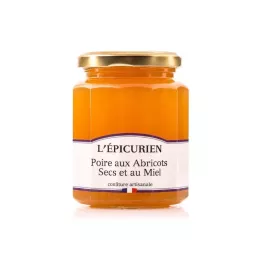 Confiture poire aux abricots secs et miel 6x330g ou 12x125g Confiture poire aux abricots secs et miel 6x330g ou 12x125g