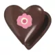 Demi cœur déco fleurs fondant