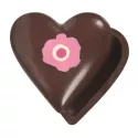 Demi cœur déco fleurs 9.5cm 24x30g