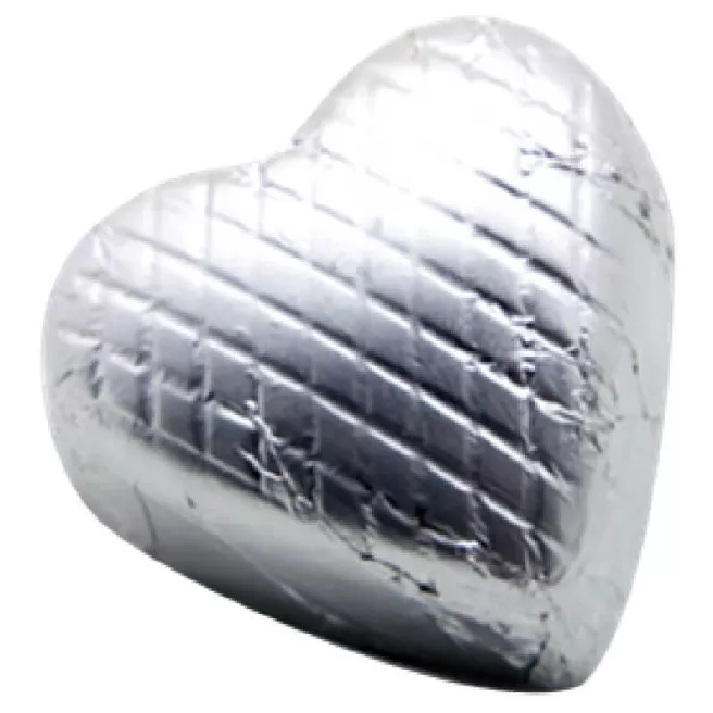 Cœur emballé argent