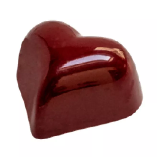 Cœurs  au praliné croquant bordeaux 