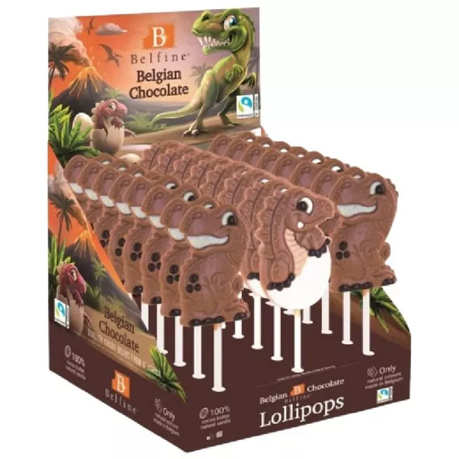 Sucettes chocolat dinosaure 24p