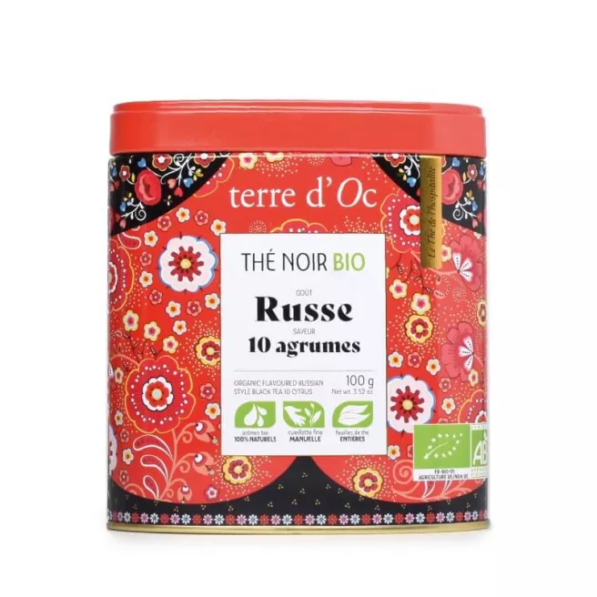 Boites métal Thé noir russe agrumes Boites métal Thé noir russe agrumes