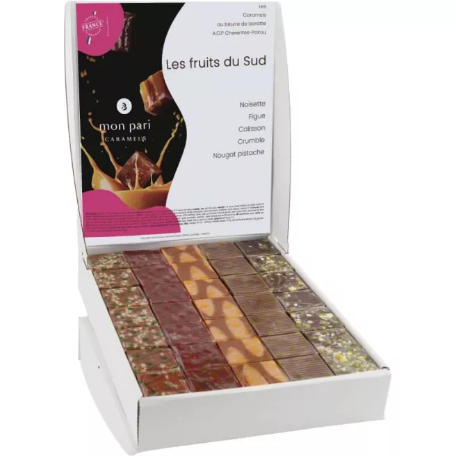 Display Pavés caramel fruits du sud