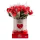 Vase avec roses chocolat