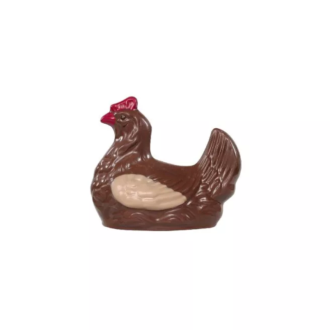 Poule 15 cm lait color 5p