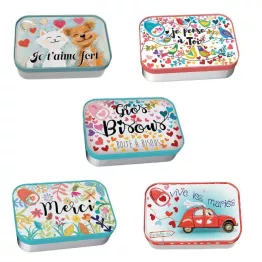 Mini boites métal + 40g palets bretons  Mini boites métal + 40g palets bretons