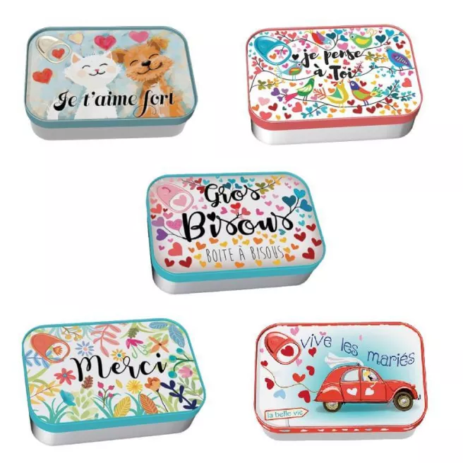 Mini boites métal + 40g palets bretons 