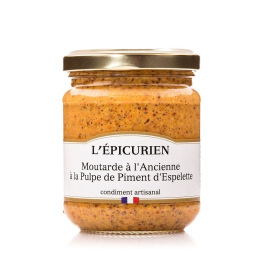 Moutarde au piment d’Espelette 6x200g Moutarde au piment d’Espelette 6x200g
