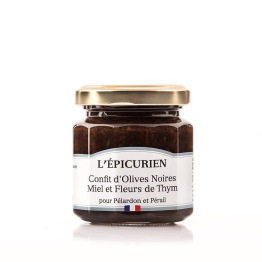 Confit olives noires miel fleurs de thym 12x110g Confit olives noires miel fleurs de thym 12x110g