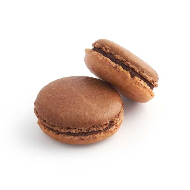 Macarons framboise-chocolat 40p